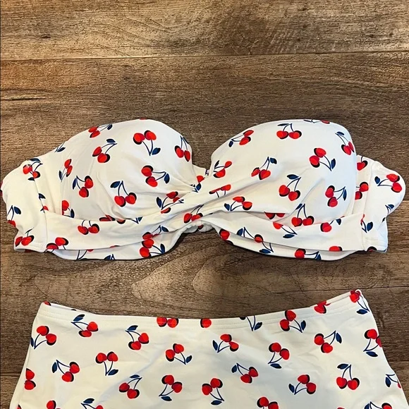 Kate Spade Cherry Print Bikini - White and Red - Picture 3 of 4